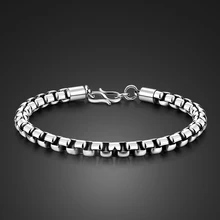 Модный стиль восстановление древних способов Человек Тайский Серебряный bracelet.6mm21cm серебро 925 пробы браслет. Для мужчин серебряные ювелирные изделия