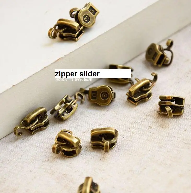300pcs/lot 3 Vintage metal zipper head, zipper slider luggage Zipper
