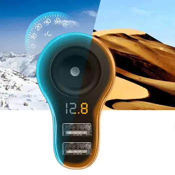 

Multi-function Smart Phone Charger Auto DC 12V Car LCD Cigarette Lighter Socket Charger One Tow Two Head USB Charging Adapter