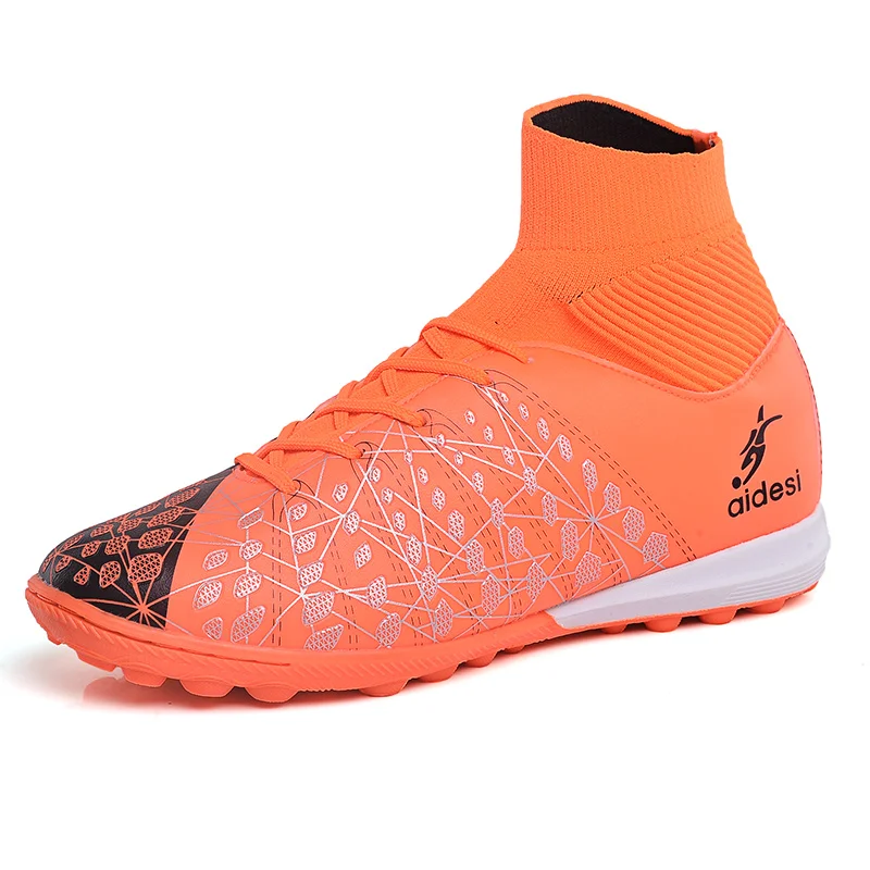 

WaterMonkey Adults Men's Hard Court Football Shoes Soccer Shoes High Top Soccer Boot Broken Nails Training Soccer Boot Size33-45