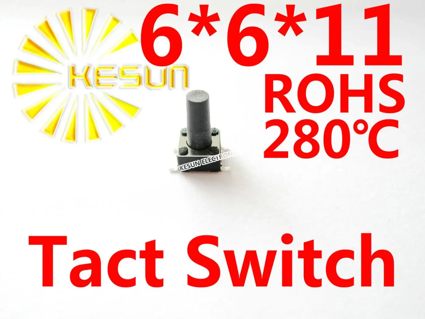 

FREE SHIPPING 100PCS 6X6X11 SMD Tactile Tact Mini Push Button Switch Micro Switch Momentary ROHS