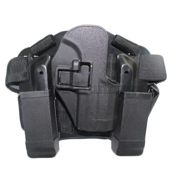 

For HK USP Compact Type Tactical Holster Airsoft Drop Leg RH Holster Set W/ Panel Mag Flashlight Pouch