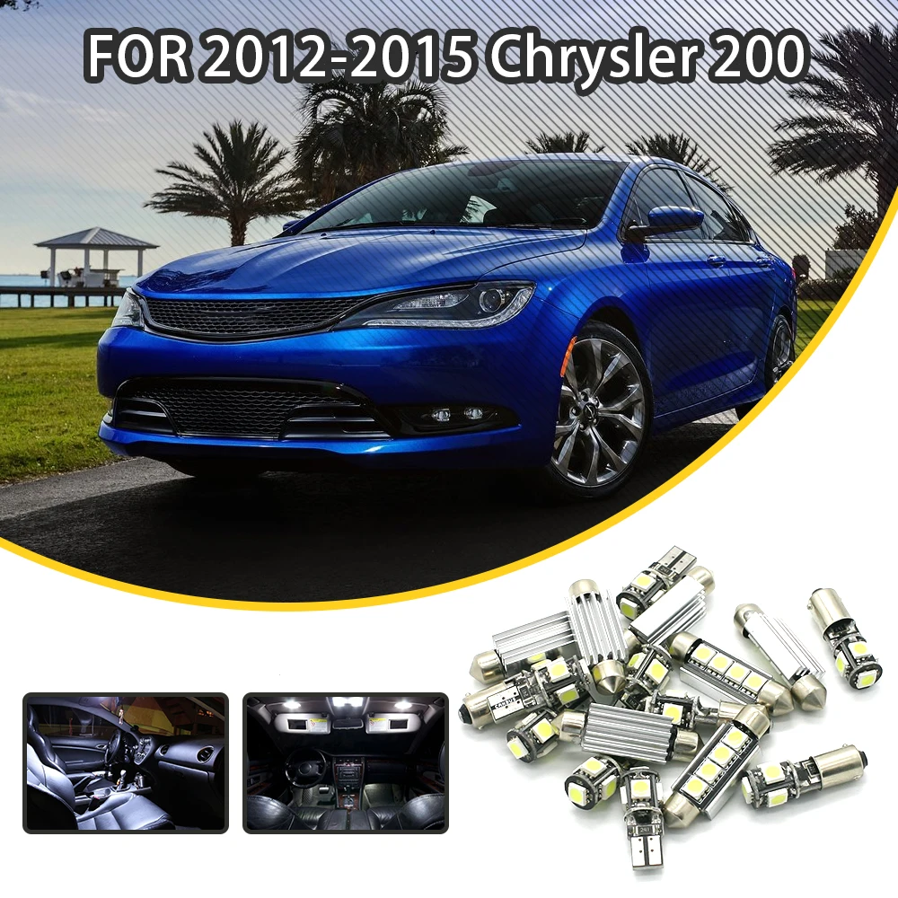 CIRCULAR 2pcs White Canbus 13 SMD Car LED Light Bulbs For Chrysler 200