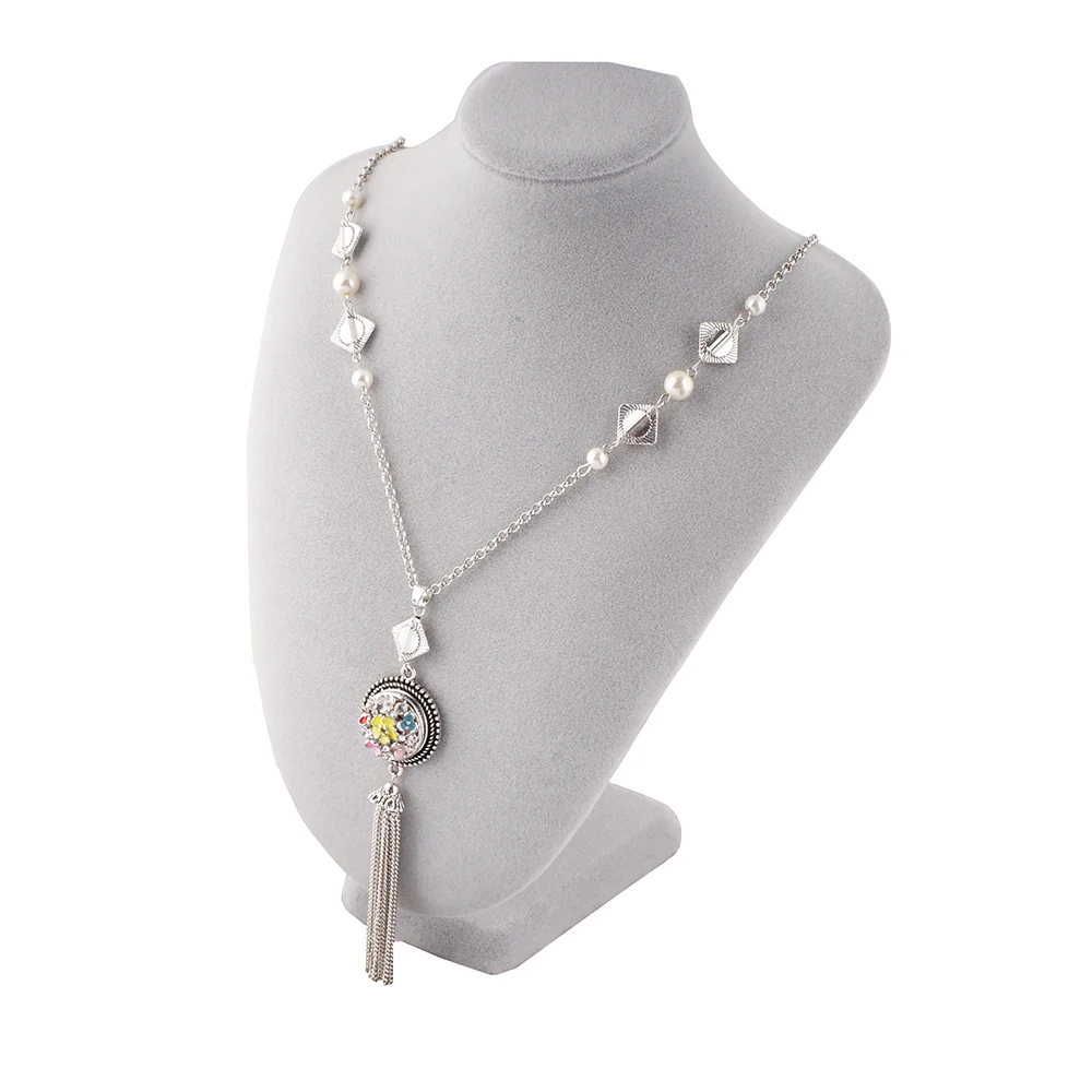 

Partnerbeads NEW Charm Simple Beauty ginger Snap necklace adjustable fit DIY 18MM snap buttons jewlery wholesale women KB0550