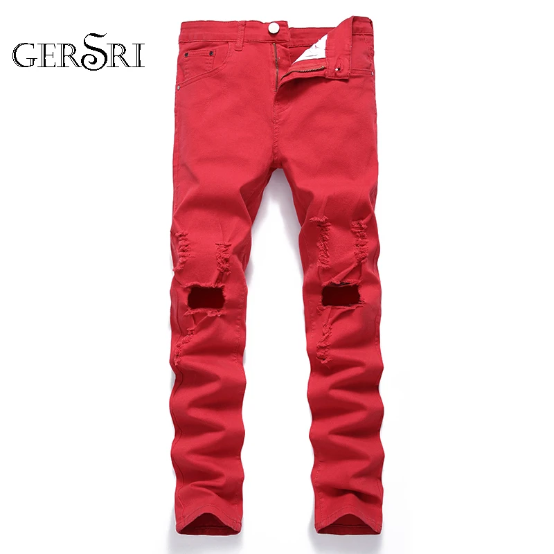 Gersri Jeans For Men Knee Hole Faded Ripped Distressed Stretch Straight Pants Dropshipping Brand Student Cowboy Pants Jeans Gersri Jeans For Men Knee Hole Faded Ripped Distressed Stretch Straight Pants Dropshipping Brand Student Cowboy Pants Jeans