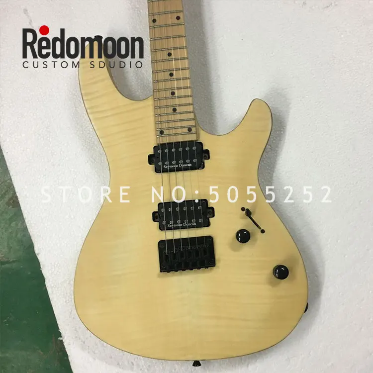 

Mayones guitar 6 strings electric guitar with maple fingerboard neck-thru ash body flamed maple top musical instrument shop