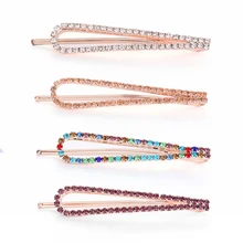 1 шт. модная женская u-образная заколка для волос с кристаллами краевой Зажим для девочек Стразы заколки для волос головной убор заколки для волос Инструменты для укладки