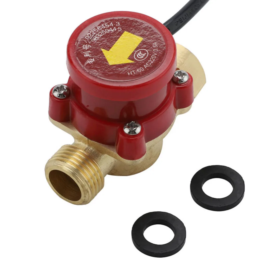 

AC220V 0.5A G1/2 Thread Automatic Water Flow Sensor Switch HT-60 Pump Flow Switch for Circulation Pump