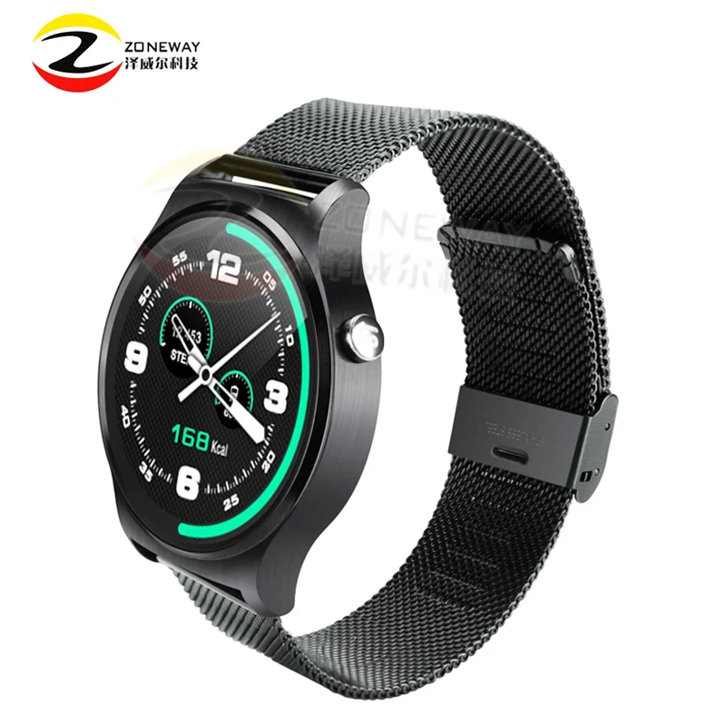 

2pcs2017 GW01 round screen smart watche Andrews IOS Bluetooth touch stainless steel watch wearable heart rate during exercise