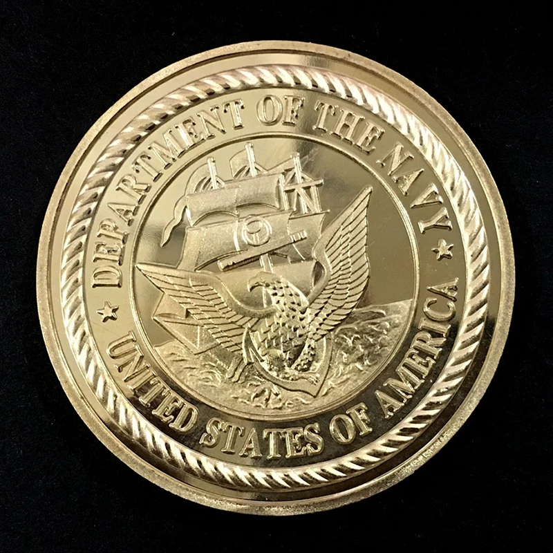 Изысканная сувенирная монета США Морская земля воздушные уплотнения команда позолоченный металл сша отдел военно-морского флота вызов золотые монеты