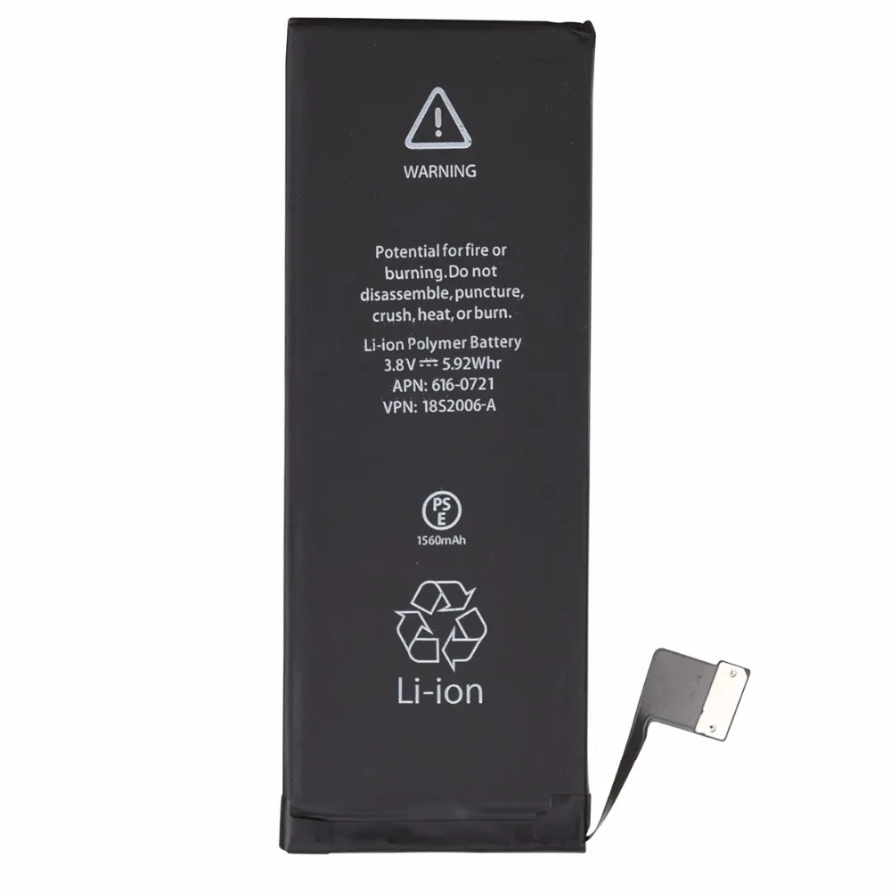 1560mAh для iPhone 5s телефона литий ионная батарея запасная iphone 5 s Bateria|Аккумуляторы