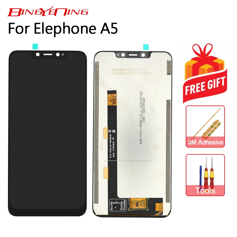 

BingYeNing New Original For ELEPHONE A5 Touch Screen + LCD Display Assembly Replacement