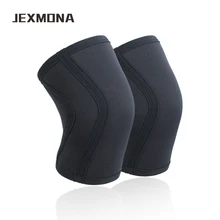 7 мм компрессионные неопреновые наколенники для тяжелой атлетики фитнес тренажерный зал Тренировка приседания наколенники Кроссфит наколенники Спортивная безопасность