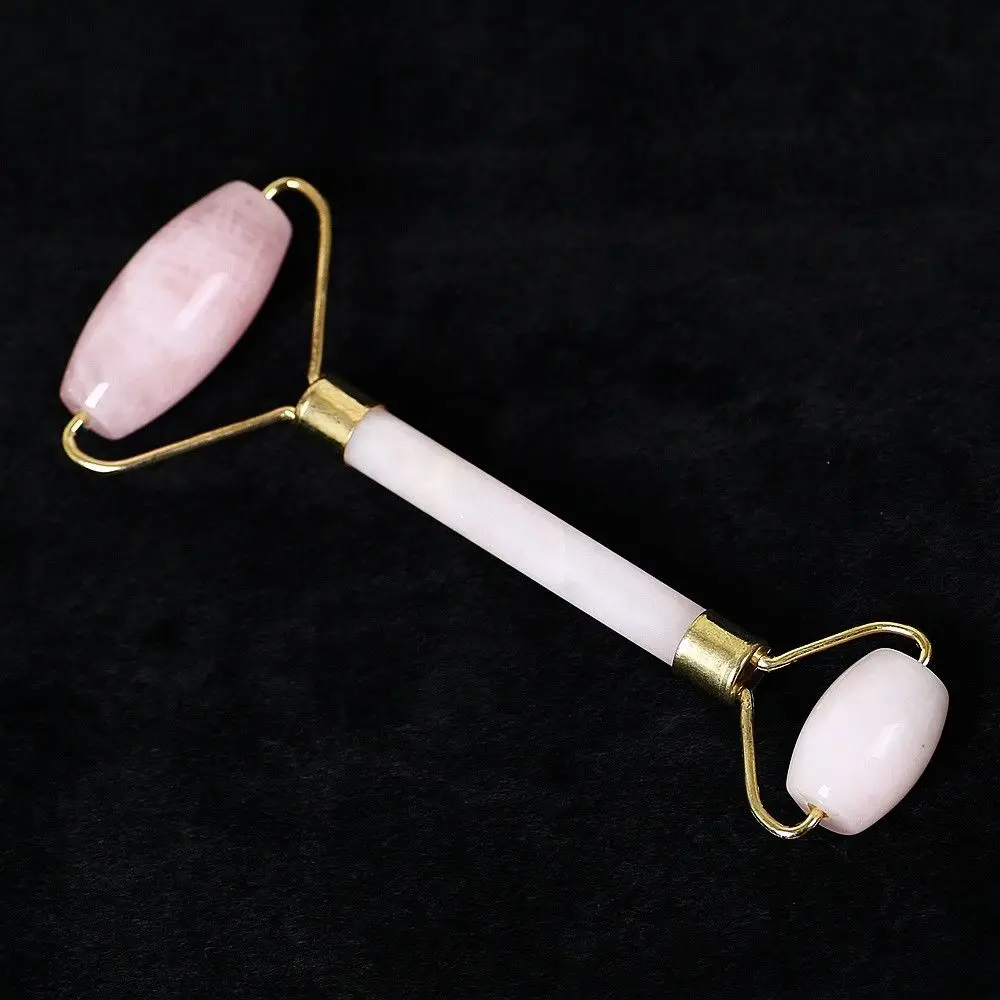 Natural Rose Quartz Crystal Roller Face Massager Facial SPA Jade Tool Healingin Stones from