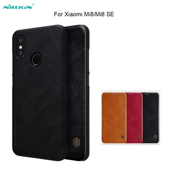 

For xiaomi mi8 mi9 case Nillkin vintage Qin PU Luxury Flip leather plastic wallet back cover case for Xiaomi Mi 9 SE Mi 9T Pro