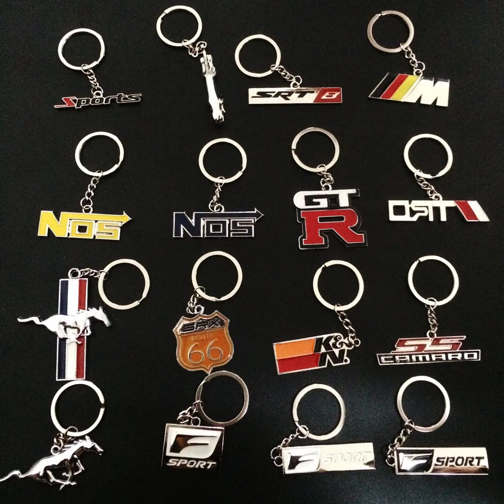 100pcs Wholesale Car Logo Keychain For Volkswagen VW GTR F Sport Ford