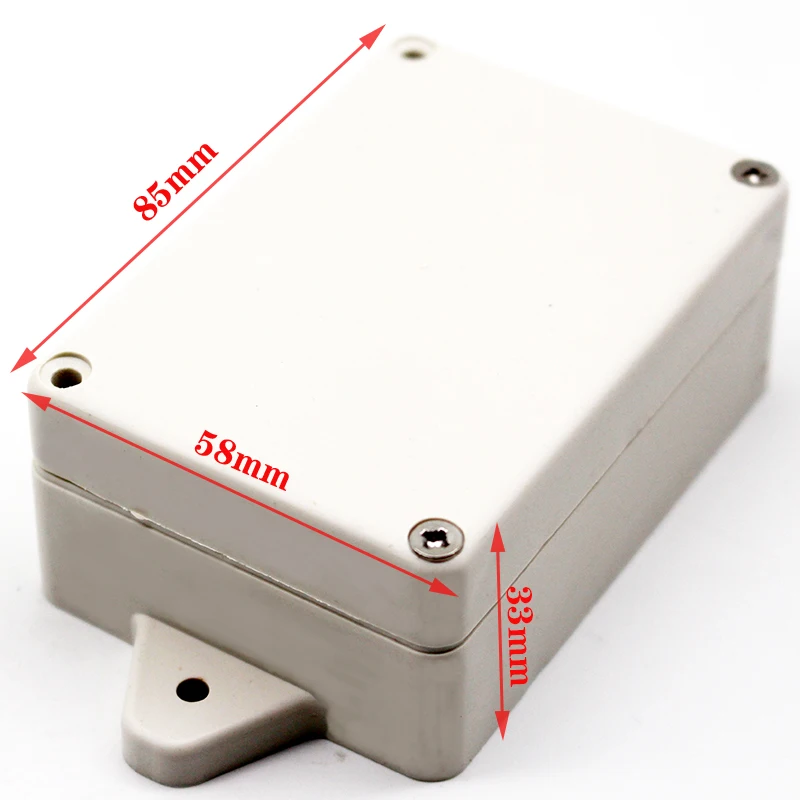 1 шт. пластиковая крышка электронный проект чехол водонепроницаемый корпус коробка для студенческих проектов 85x58x33 мм