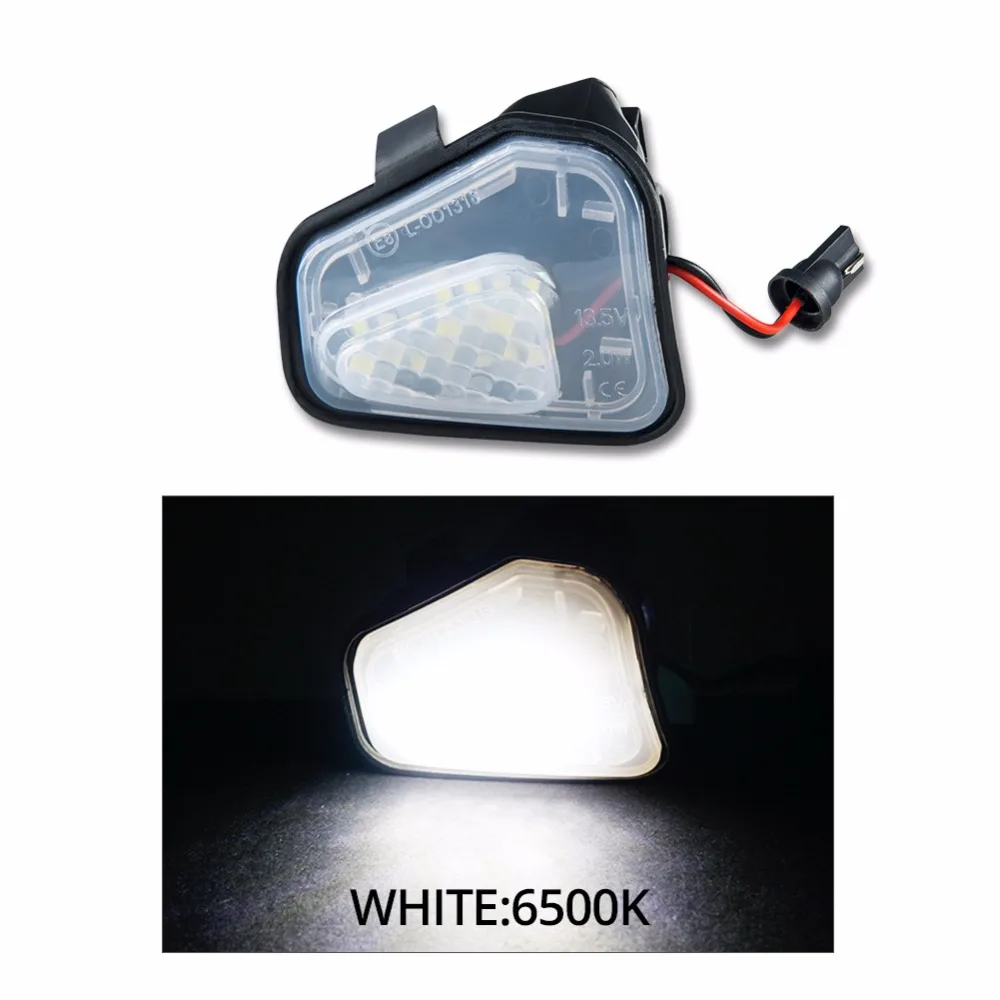 ATcomm 2 шт. 6500 K супер белый 18 SMD 2835 Чип 12 В светодиодный свет зеркала заднего вида для