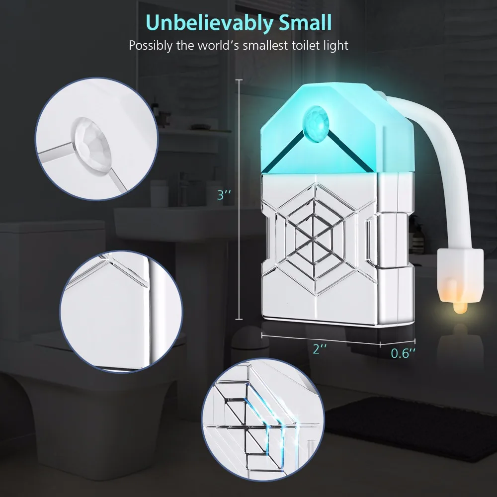

WENNI LED Night Light With Sensor LED Toilet Light Backlight For Toilet Bowl LED Luminaria Lamp PIR Motion Lamp Activated On/Off