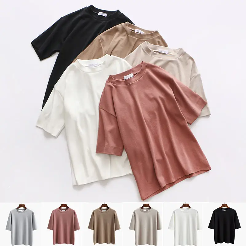 

Spring Summer Short Sleeve T Shirt Women Tops Plus Size Solid T Shirt Camiseta Feminina BF Style Women Tee Shirt Femme C4135