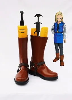

Dragon Ball Android 18 Cosplay Shoes lazuli Anime boots Custom-made