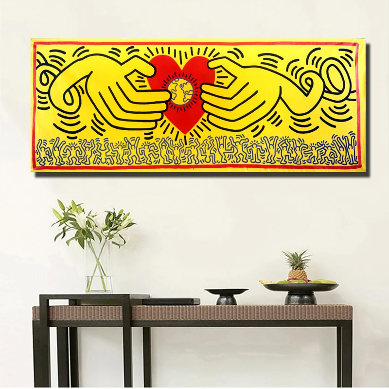 Картина на холсте от Кита харинга, Картина на холсте для гостиной, спальни, Современное абстрактное искусство, украшение Unframe