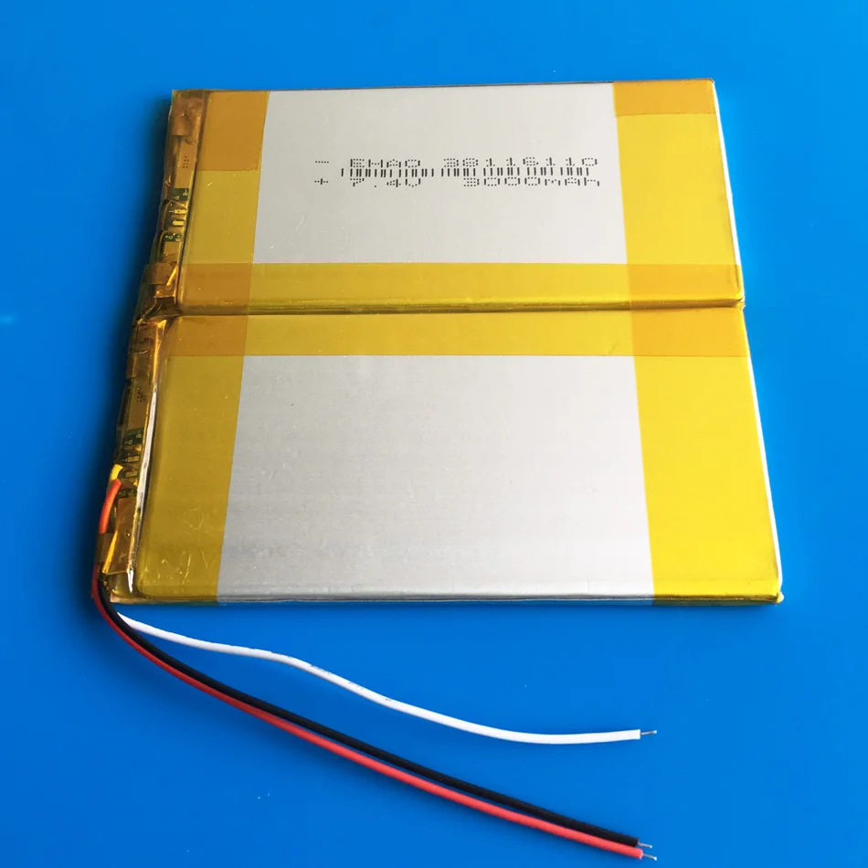 

7.4V 3000mAh Rechargeable polymer lithium lipo Combination battery for power bank tablet PC laptop PAD PCM board 3.8*116*110mm