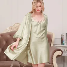 Новое поступление, модные летние платья, стильные женские шелковые пижамы, ночная рубашка, женская сексуальная ночная рубашка, шелковый халат, комплекты