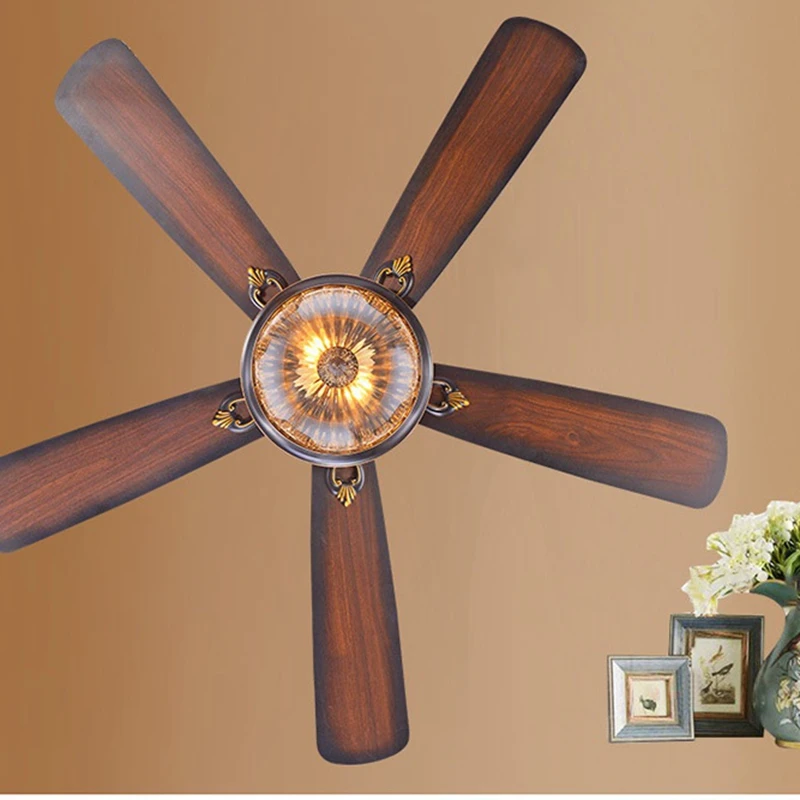 Lukloy Restaurant Ceiling Fan Pendant Light Living Room American Retro Remote Control Antique Wood Leaf Lamp Lukloy Restaurant Ceiling Fan Pendant Light Living Room American Retro Remote Control Antique Wood Leaf Lamp
