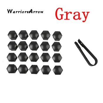 

WarriorsArrow 20Pcs Wheel Lug Nut Cover Cap17mm+Removal Tool Set Gray For VW Passat Jetta For Audi For Skoda For Seat 321601173A