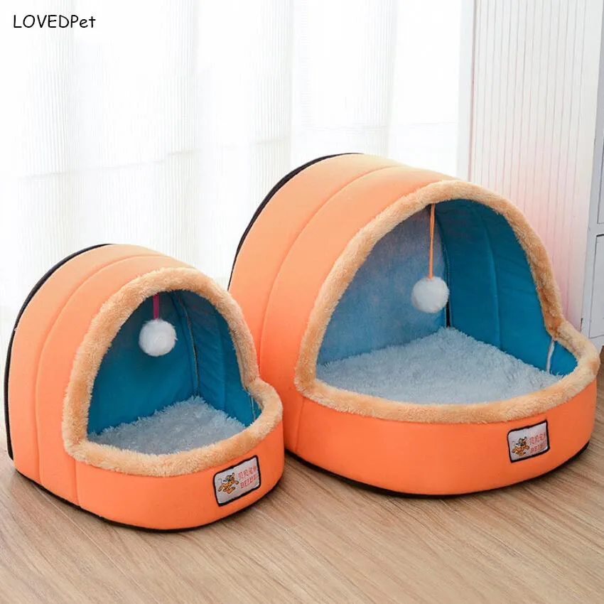 

Top Quality Small Dogs Bed Cat Mat Kennel Soft Pet Dog Puppy Warm Bed Cat House Nest Dog House Warm Pet cats House dogs basket
