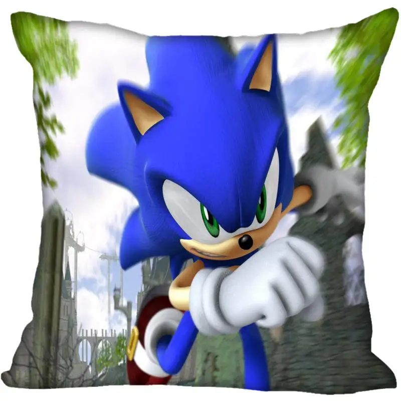 Квадратный чехол для подушки на заказ Sonic the Hedgehog, Наволочка на молнии, чехол 40x40,45x45 см(с одной стороны - Цвет: Pillowcase 25