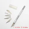 Carving knife or 5PC Blades Wood Carving Tools Fruit Craft Sculpture Engraving utility Knife  DIY Cutting stationery Tool ► Photo 3/6