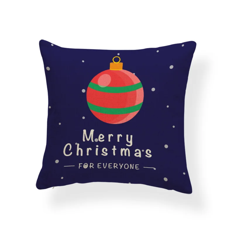 Рождественская красная подушка с помпонами Санта-Клаус, новогодние наволочки для подушек, семейная декоративная подушка среднего возраста, квадратная Мешковина
