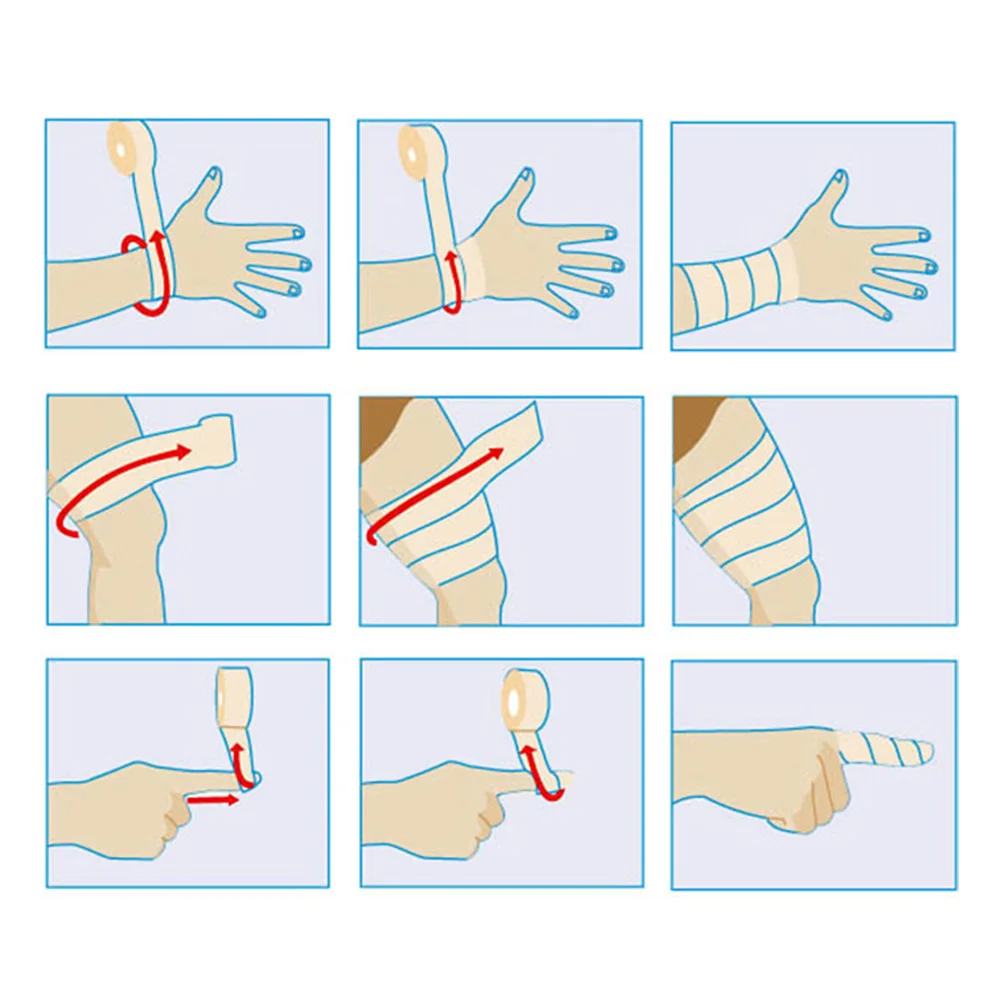 1 шт. медицинская обмоточная лента оптом, самоклеящаяся рэп лента, самоклеящаяся палка бандаж, селфи-ручка рулон, power Flex wrap