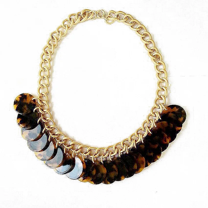 

Free Shipping Wholesale New Dic Tortoise Fashion New Design Statement Necklace