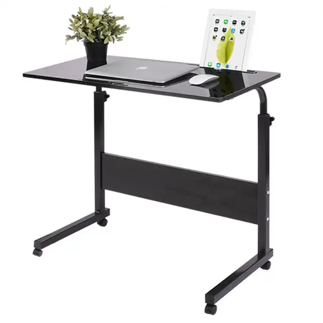 Portable Trolley Laptop Table Computer Desk Keyboard Tray Height