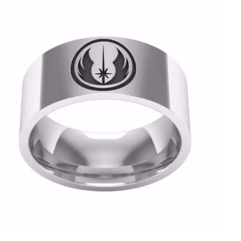 

Star Wars Jedi Symbol Engraving Rings High Polished Stainless Steel Jewelry is the best gift for fans of Star Wars