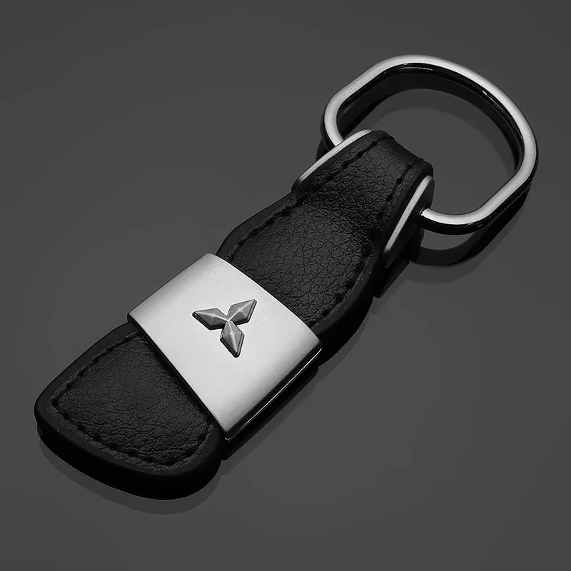 

Genuine Leather AUTO Key Chain,Luxury Premium Cowhide,Car Logo Keyring Keychain Key fob For Mitsubishi