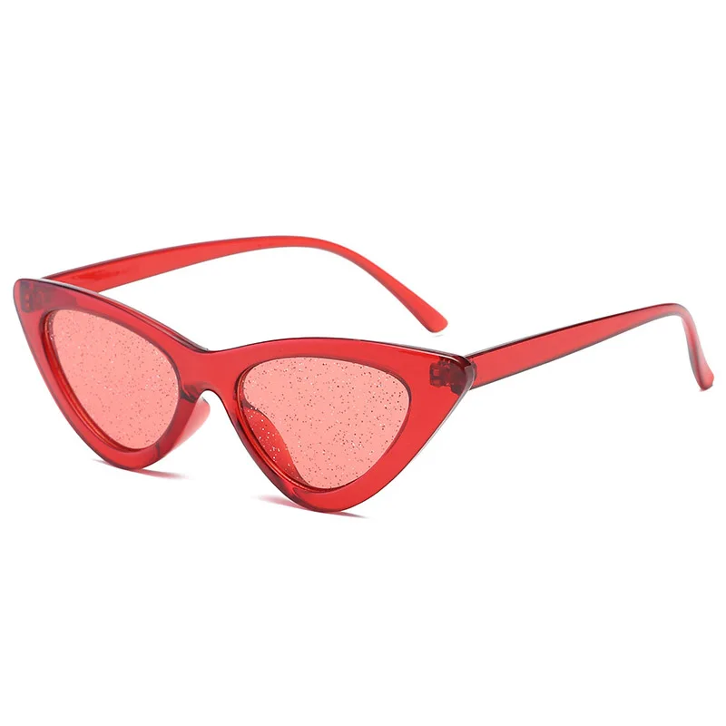 Phoemix кошачий глаз Сексуальная Уникальный Цвет солнцезащитные очки Для женщин UV400 Clear Frame Изысканная мода зеленый Розовый и красный цвет