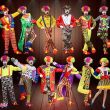 Holiday Variety Funny Clown Costumes Christmas Adult Woman Man Joker Costume Cosplay Party Dress Up Clown