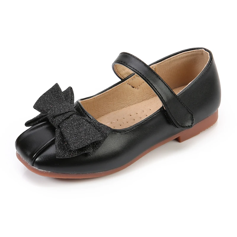 

Girl Princess Shoes Children's Soft Bottom Single Shoes Little Girl Flat Bottom Shoes Moccasins Leather Shoes for Autumn