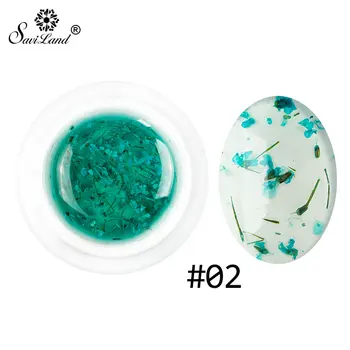 

Saviland Flowers Nail Gel Polish Natural Dried Flower Fairies Series Soak Off UV Gel DIY Nail Art Nails Decoration