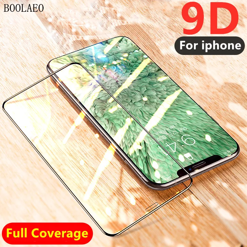 

9D Full Cover protective glass for iPhone 6 6S 7 8 plus Tempered glass screen protector on iPhone X XS MAX XR screen protection