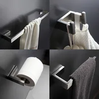 304 in acciaio inox accessori da bagno set singola barra di tovagliolo robe hook