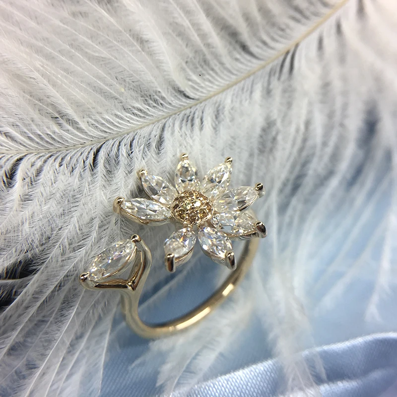 Кольцо Moissanite 4ct 12x8mm белое золото 14 k для женщин цвет DEF отличное огранка соларит с