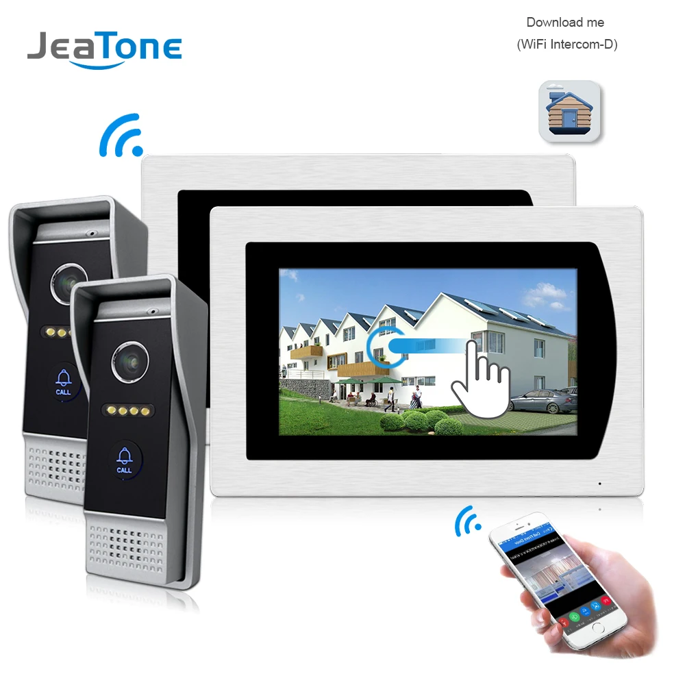 7'' WIFI IP Video Door Phone Intercom Wireless Door Bell Speaker Access Control System Touch Screen Motion Detection Door Camera 7'' WIFI IP Video Door Phone Intercom Wireless Door Bell Speaker Access Control System Touch Screen Motion Detection Door Camera