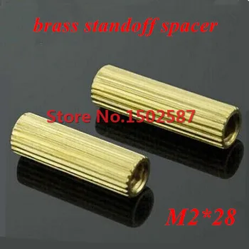 

100 Pieces M2*28 Brass Hex Standoff Spacer Double-pass Column M2 Female x M2 Female 28mm