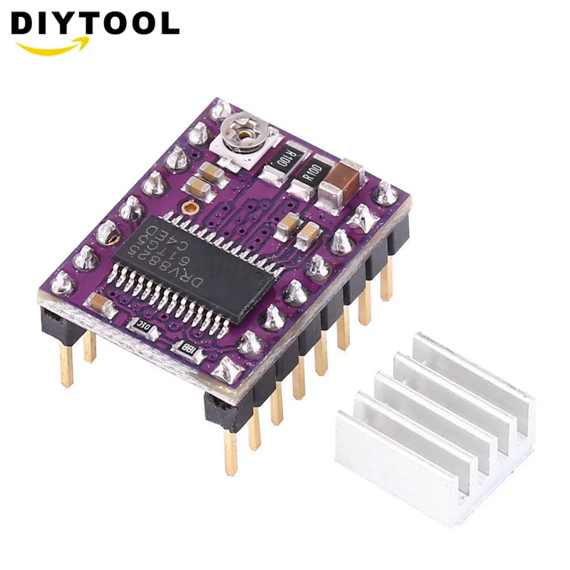 

1PCS New Stepstick Drv8825 For RAMPS Stepper Motor Driver HeatSink Part 3D Printers Parts Heat Sink 4 Layer PCB Purple Board