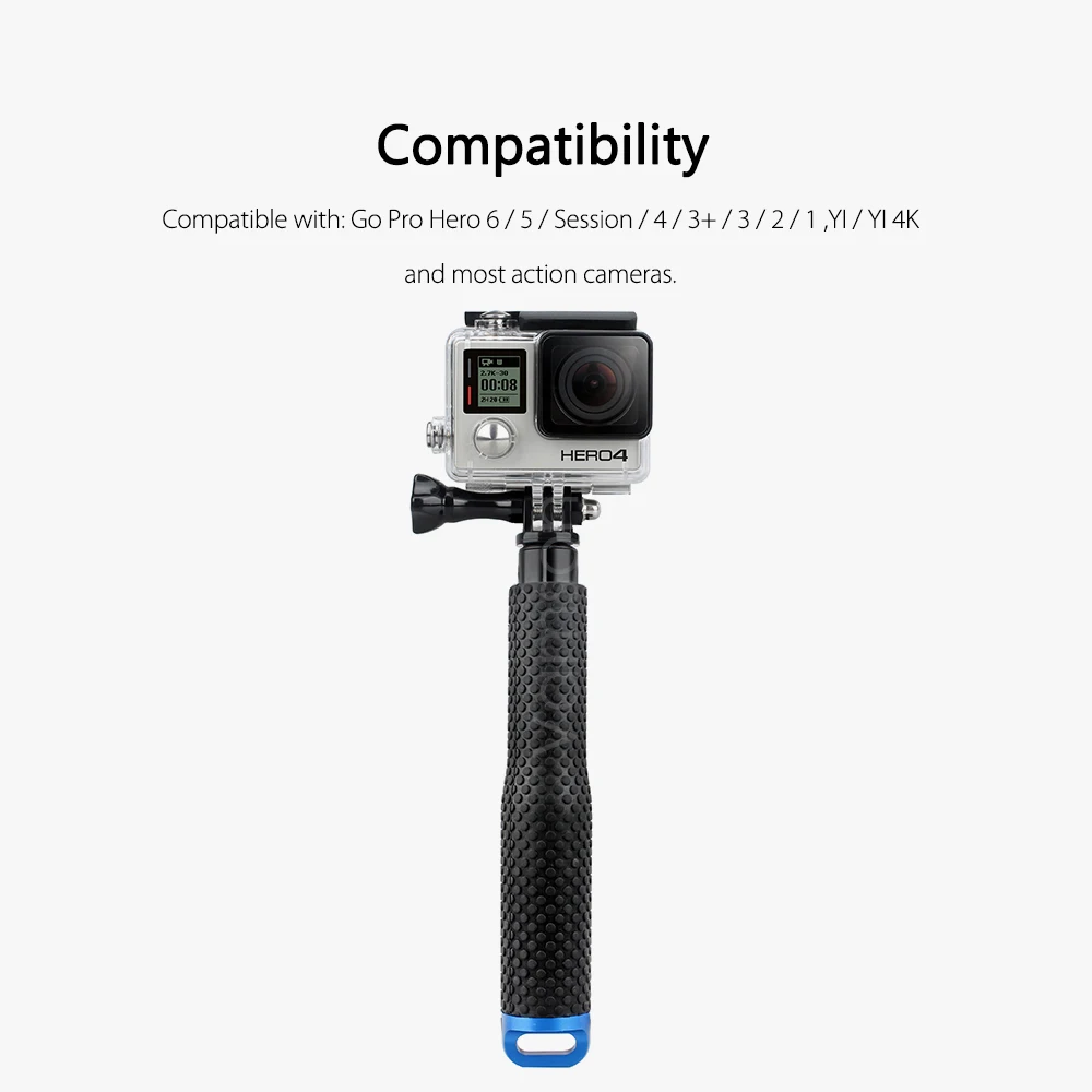 Vamson для GoPro Hero 8 7 6 5 4 3 Алюминиевая выдвижная штанга для селфи монопод штатив кронштейн для SJCM для Xiao mi's Yi VP403